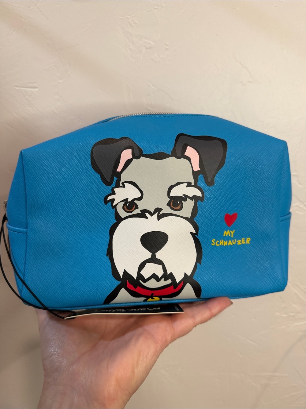 Marc Terro Blue Schnauzer cosmetic bag- My Schnauzer Design NWT